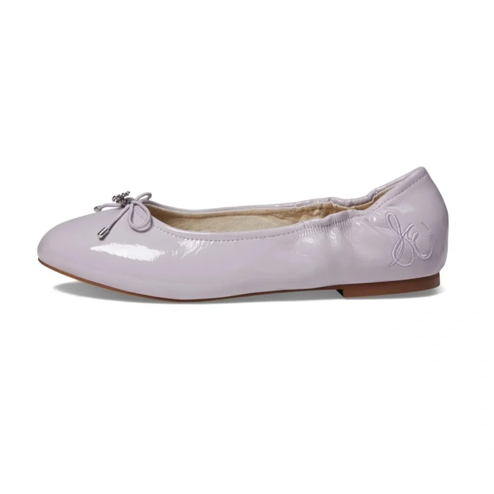 Sam Edelman Girls' Felicia Ballet Flat in Lilac Patent Size 4